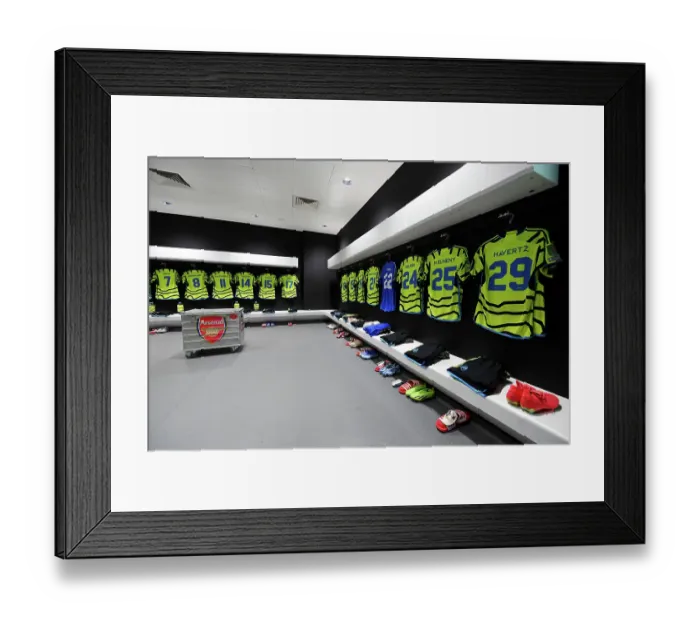 Framed Print : Arsenal FC: United in the Dressing Room Before the West Ham Showdown, 2023-24 Framed Print : Arsenal FC: United in the Dressing Room Before the West Ham Showdown, 2023-24