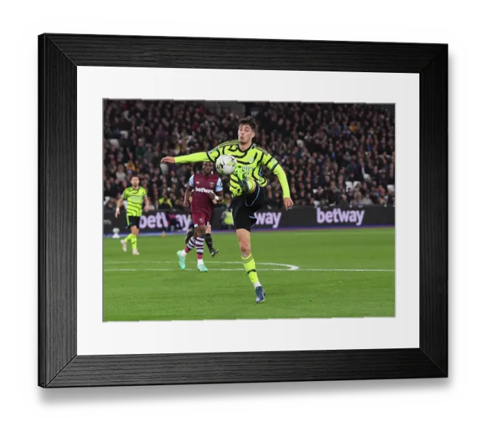 Framed Print : Havertz Shines: Arsenal's Standout Performance Against West Ham in Carabao Cup