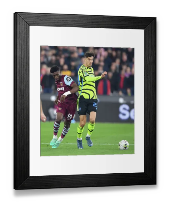 Framed Print : Havertz Stuns West Ham: Arsenal Star Scores Thriller in Carabao Cup Battle