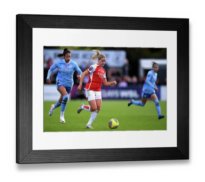 Framed Print : Arsenal vs Manchester City: Tense Showdown in Barclays Women's Super League Framed Print : Arsenal vs Manchester City: Tense Showdown in Barclays Women's Super League