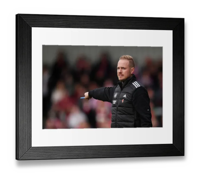 Framed Print : Jonas Eidevall Leads Arsenal Women Against Manchester City in Barclays WSL Clash Framed Print : Jonas Eidevall Leads Arsenal Women Against Manchester City in Barclays WSL Clash