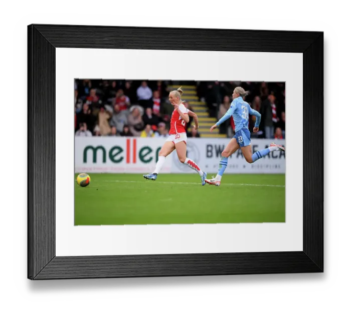 Framed Print : Stina Blackstenius Scores the Second Goal: Arsenal Women Defeat Manchester City (2023-24 Barclays WSL)