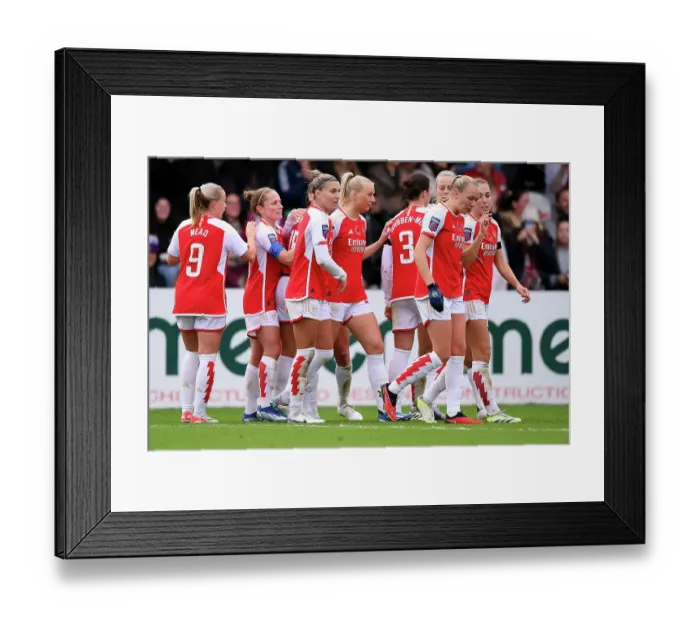 Framed Print : Arsenal Women's Stina Blackstenius Scores Second Goal Against Manchester City in Barclays WSL Framed Print : Arsenal Women's Stina Blackstenius Scores Second Goal Against Manchester City in Barclays WSL