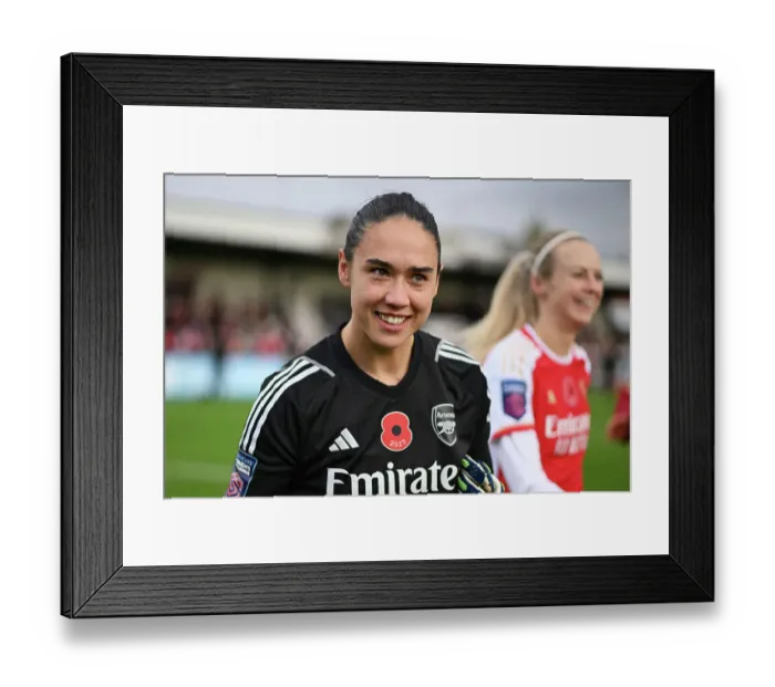 Framed Print : Arsenal Women's Goalkeeper Manuela Zinsberger's Heroics Secure Dramatic Victory Over Manchester City in Barclays WSL Clash