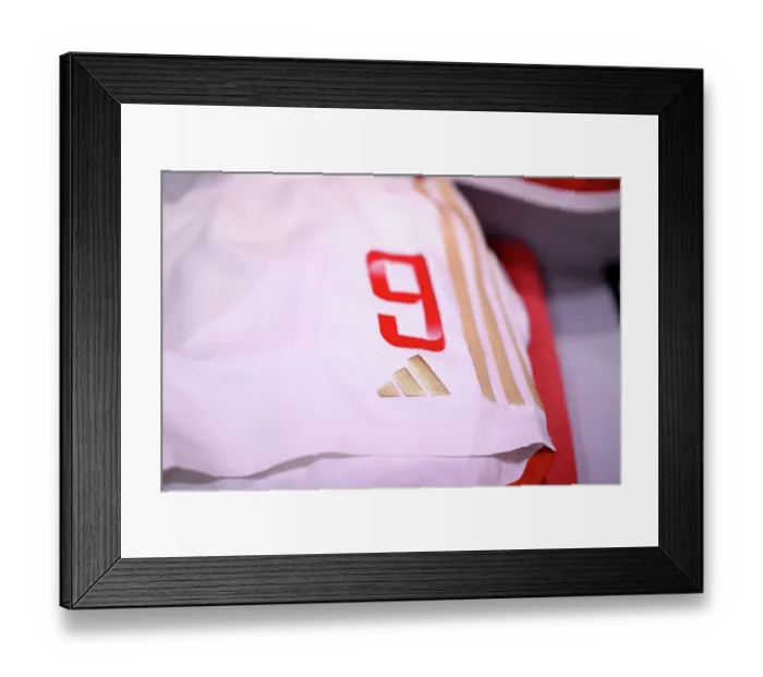 Framed Print : Focus on the Future: Beth Mead's Determined Gaze at the Adidas Logo before Arsenal vs Manchester City (Barclays Women's Super League, 2023-24) Framed Print : Focus on the Future: Beth Mead's Determined Gaze at the Adidas Logo before Arsenal vs Manchester City (Barclays Women's Super League, 2023-24)