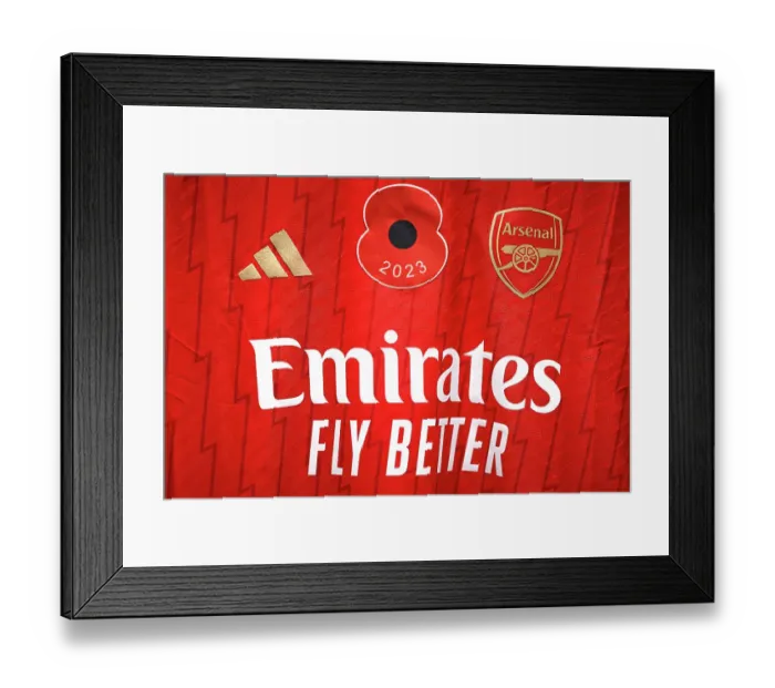Framed Print : Arsenal vs Manchester City - Barclays Women's Super League: Poppies in Honor (2023-24)