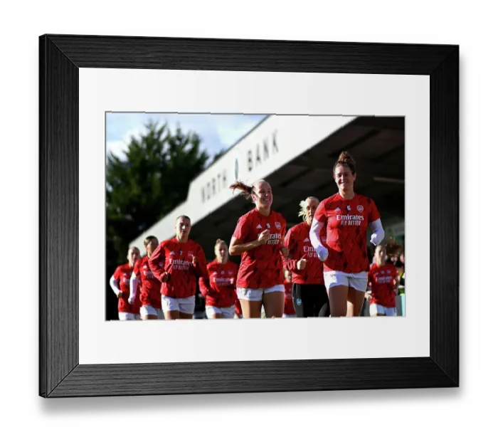 Framed Print : Arsenal Women vs Manchester City: Pre-Match Warm-Up, Barclays Women's Super League 2023-24 Framed Print : Arsenal Women vs Manchester City: Pre-Match Warm-Up, Barclays Women's Super League 2023-24