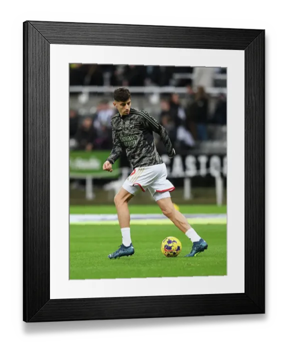 Framed Print : Arsenal's Kai Havertz Gears Up: Newcastle United vs Arsenal, Premier League 2023-24