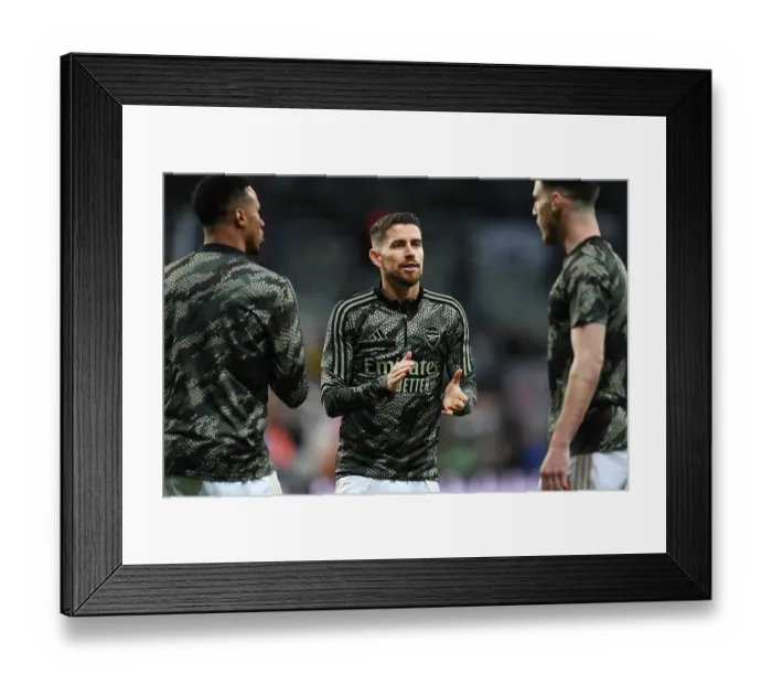 Framed Print : Arsenal's Jorginho Prepares for Newcastle United Clash in Premier League (2023-24) Framed Print : Arsenal's Jorginho Prepares for Newcastle United Clash in Premier League (2023-24)