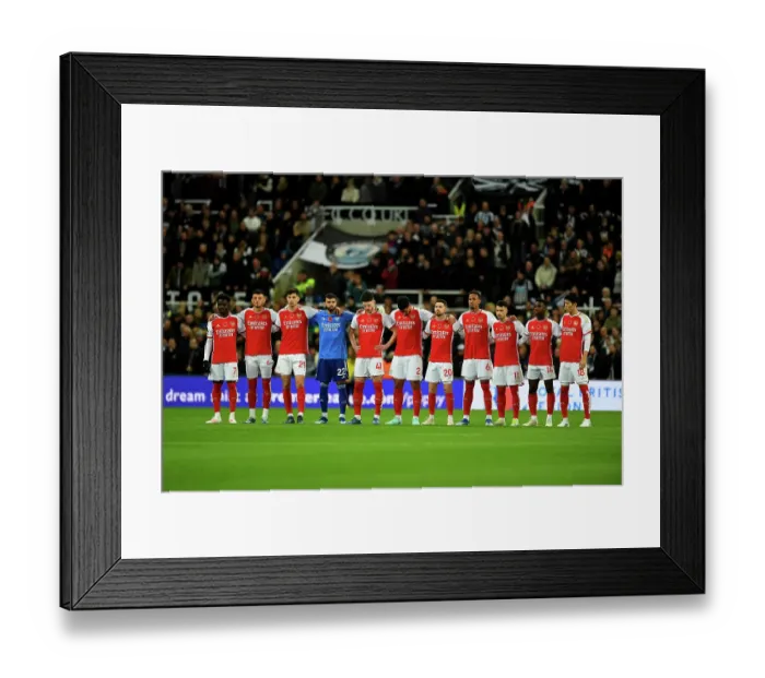 Framed Print : Arsenal Honors Armistice Day with Minute's Silence Ahead of Newcastle United Clash (2023-24)