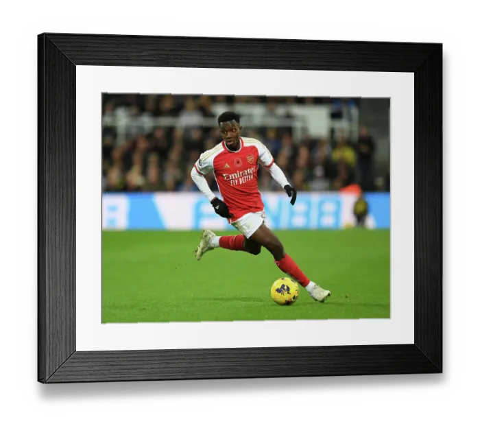 Framed Print : Arsenal's Eddie Nketiah Faces Off Against Newcastle United in Premier League Clash (2023-24)