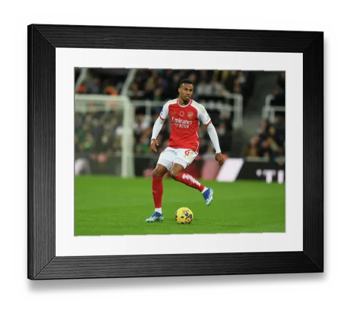 Framed Print : Gabriel Magalhaes in Action: Arsenal vs Newcastle United, Premier League 2023-24 Framed Print : Gabriel Magalhaes in Action: Arsenal vs Newcastle United, Premier League 2023-24