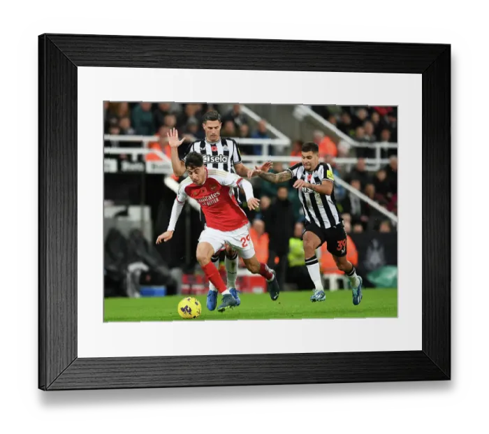 Framed Print : Clash at St. James Park: Arsenal's Havertz Faces Off Against Newcastle's Bruno Guimaraes in Premier League Showdown Framed Print : Clash at St. James Park: Arsenal's Havertz Faces Off Against Newcastle's Bruno Guimaraes in Premier League Showdown