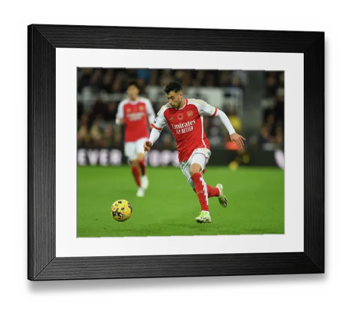 Framed Print : Martinelli's Brilliant Performance: Arsenal Triumph Over Newcastle United in the Premier League 2023-24
