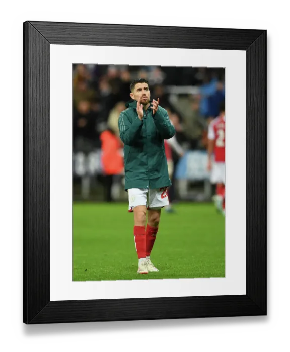 Framed Print : Arsenal's Jorginho Celebrates with Fans after Newcastle Victory, Premier League 2023-24 Framed Print : Arsenal's Jorginho Celebrates with Fans after Newcastle Victory, Premier League 2023-24