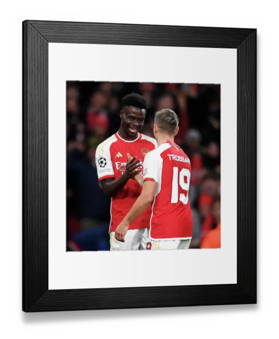 Framed Print : Arsenal Celebrate Leandro Trossard's Goal: Bukayo Saka's Emotional Reaction (Champions League 2023 / 24) Framed Print : Arsenal Celebrate Leandro Trossard's Goal: Bukayo Saka's Emotional Reaction (Champions League 2023 / 24)