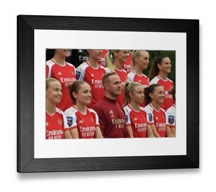 Framed Print : Arsenal Women's Team 2023-24: Jonas Eidevall and Leah Williamson Lead the Squad Framed Print : Arsenal Women's Team 2023-24: Jonas Eidevall and Leah Williamson Lead the Squad