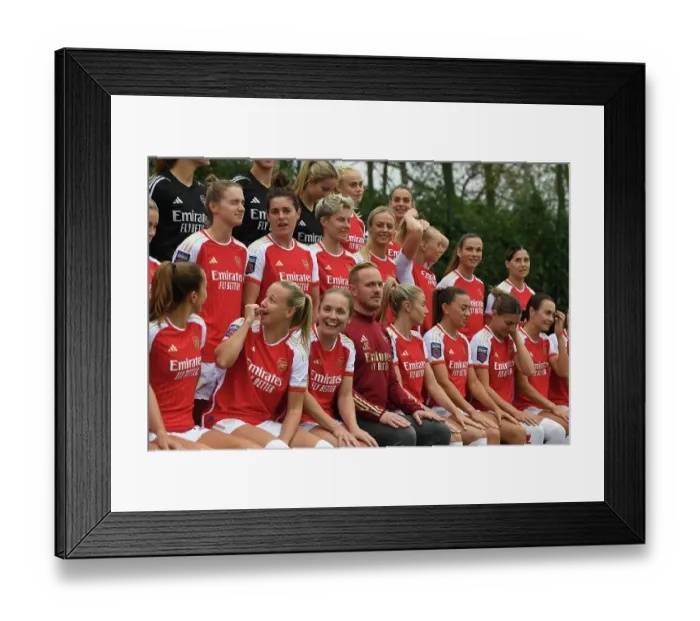 Framed Print : Arsenal Women's Team 2023-24: Jonas Eidevall Leads the Squad