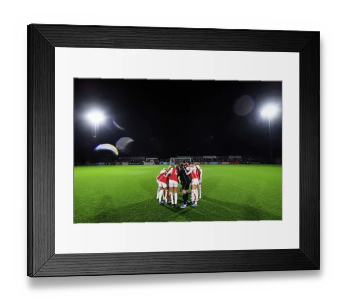 Framed Print : Arsenal Women Huddle Before FA WSL Cup Match Against Bristol City Framed Print : Arsenal Women Huddle Before FA WSL Cup Match Against Bristol City