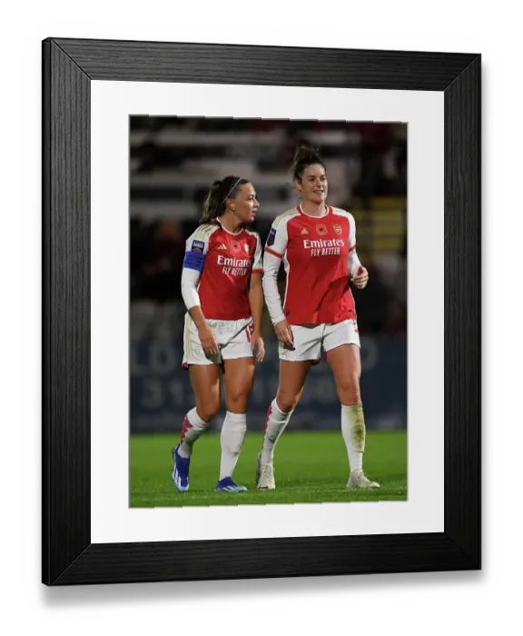 Framed Print : Arsenal Women: McCabe and Beattie's Interaction in Conti Cup Match Against Bristol City Framed Print : Arsenal Women: McCabe and Beattie's Interaction in Conti Cup Match Against Bristol City