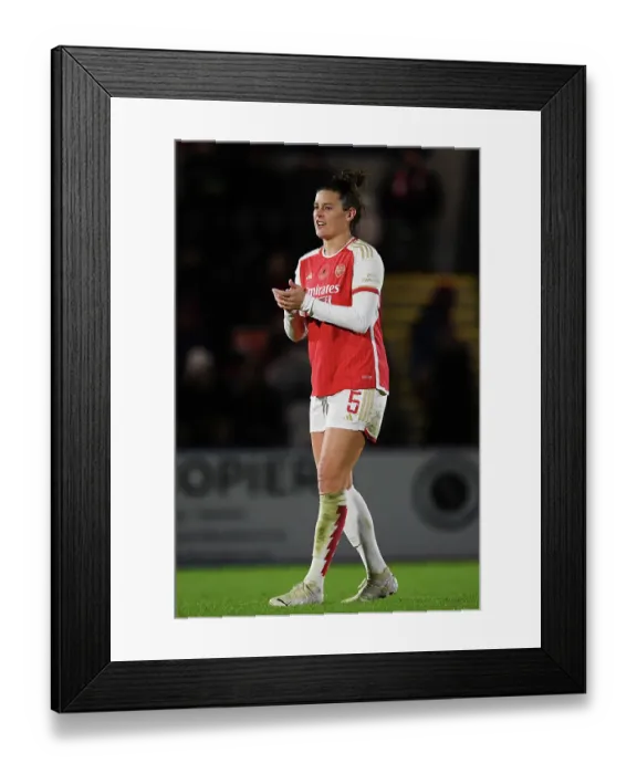 Framed Print : Tense Moment: Jennifer Beattie's Reaction at the Arsenal Women vs. Bristol City Women Conti Cup Match