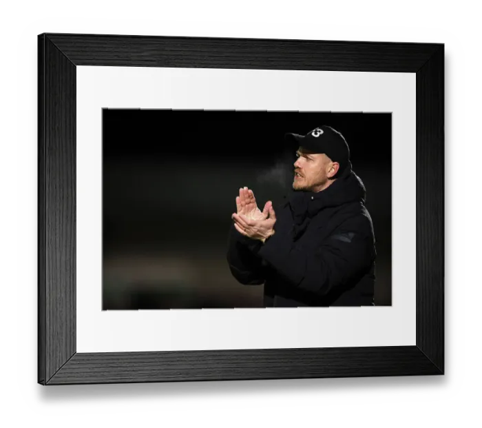 Framed Print : Jonas Eidevall Leads Arsenal Women in FA WSL Cup Battle Against Bristol City