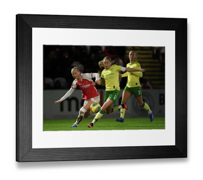 Framed Print : Arsenal vs. Bristol City: FA Women's Continental Tyres League Cup Clash - Stina Blackstenius vs. Megan Connolly Framed Print : Arsenal vs. Bristol City: FA Women's Continental Tyres League Cup Clash - Stina Blackstenius vs. Megan Connolly