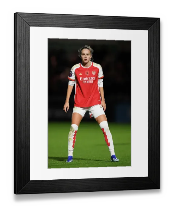 Framed Print : Conti Cup Showdown: Miedema's Determined Focus - Arsenal Women vs. Bristol City Women