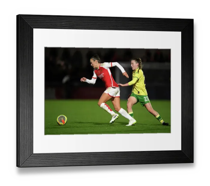 Framed Print : Arsenal vs. Bristol City: A Battle for Possession in the FA Women's Continental Tyres League Cup