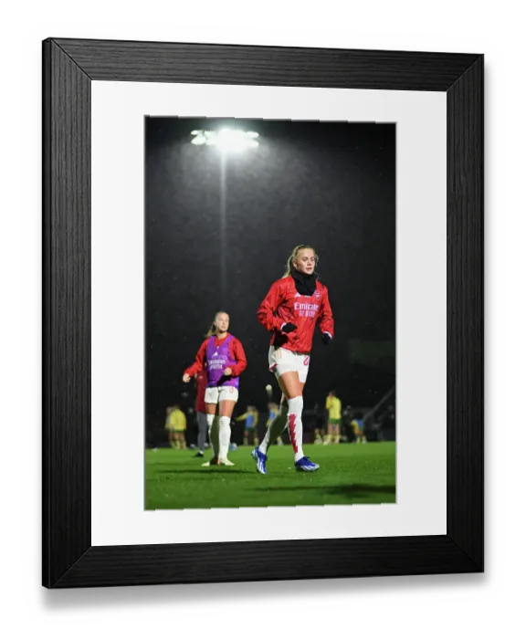 Framed Print : Arsenal's Kathrine Kuhl Prepares for Conti Cup Showdown Against Bristol City Framed Print : Arsenal's Kathrine Kuhl Prepares for Conti Cup Showdown Against Bristol City