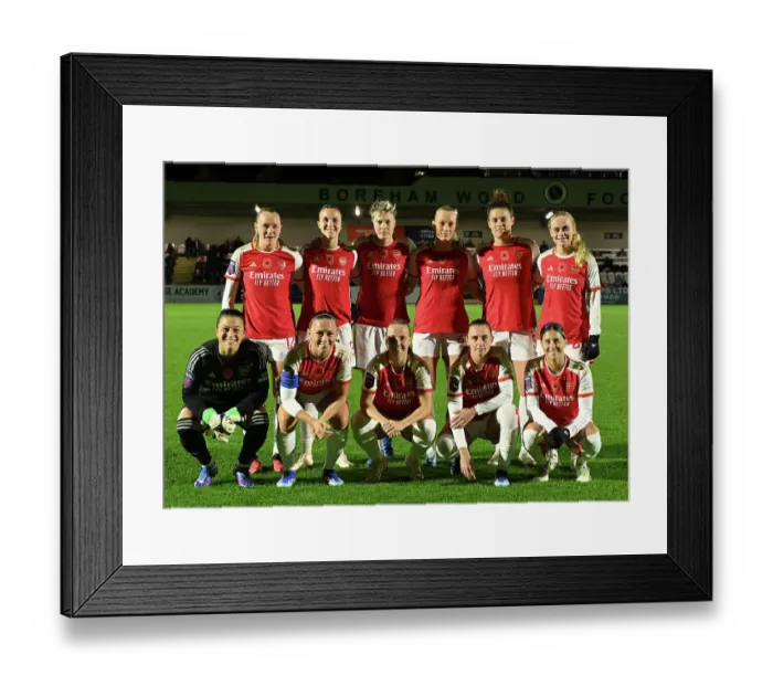 Framed Print : Arsenal Women vs. Bristol City Women: 2023-24 FA WSL Cup Match - Team Photo Framed Print : Arsenal Women vs. Bristol City Women: 2023-24 FA WSL Cup Match - Team Photo