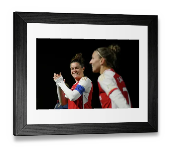Framed Print : Arsenal Women Triumph in Conti Cup: Jennifer Beattie Celebrates Victory over Bristol City