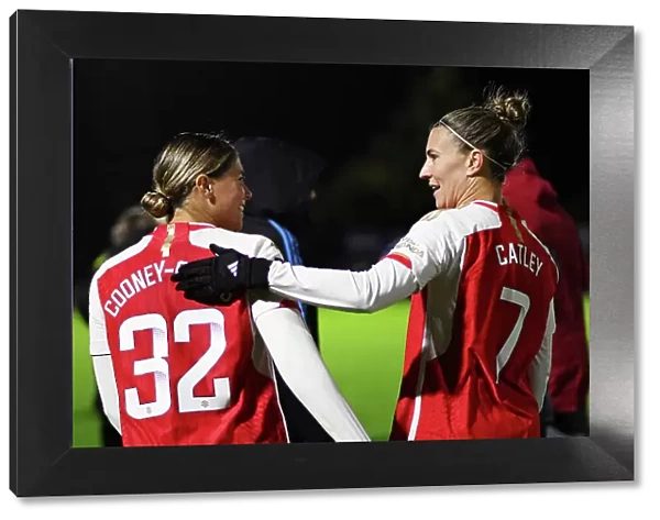 Arsenal Women Celebrate Victory Over Bristol City in FA WSL Cup