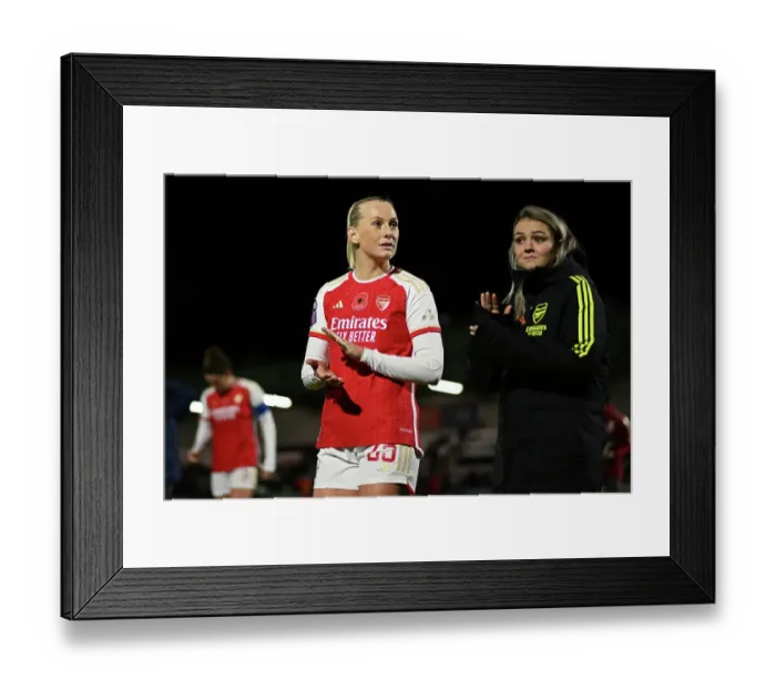 Framed Print : Arsenal Women's Victory: Stina Blackstenius and Laura Wienroither Celebrate Conti Cup Triumph over Bristol City Framed Print : Arsenal Women's Victory: Stina Blackstenius and Laura Wienroither Celebrate Conti Cup Triumph over Bristol City