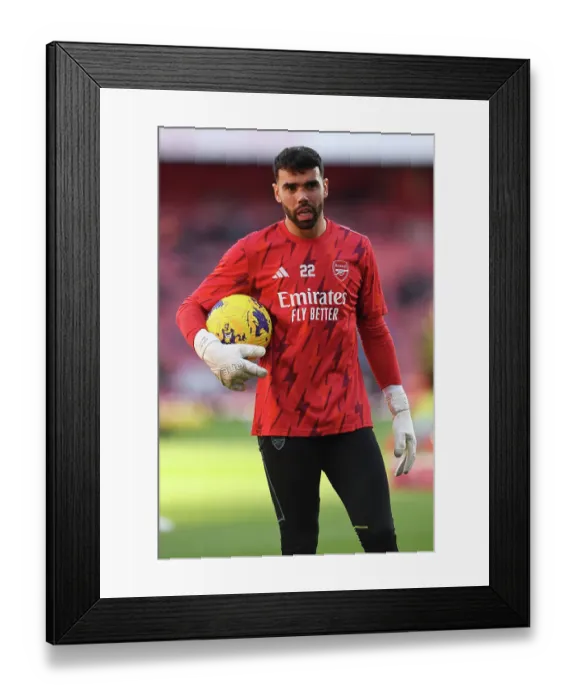 Framed Print : Arsenal Players Focused During Pre-Match Warm-Up Ahead of Arsenal vs Burnley (2023-24)