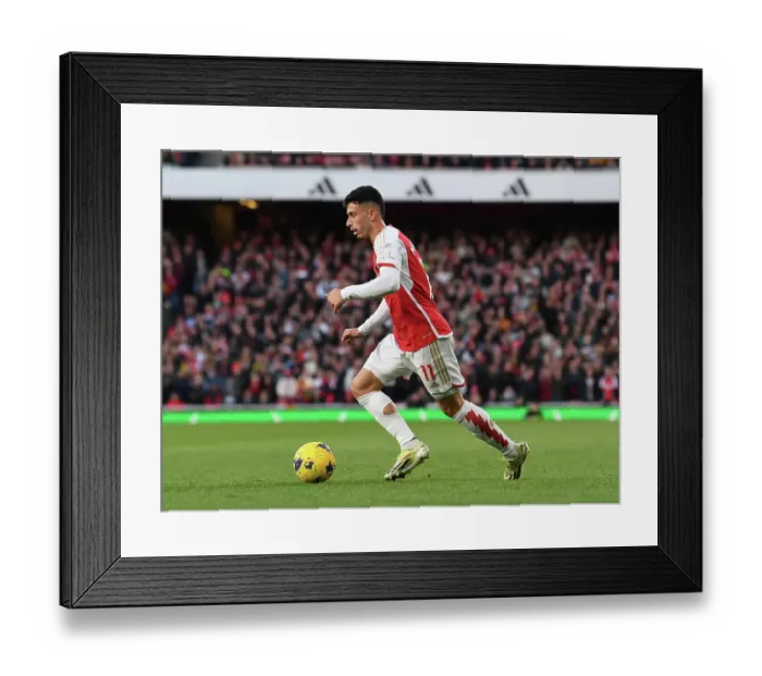 Framed Print : Martinelli's Brilliance: Arsenal's Premier League Triumph over Burnley, 2023-24