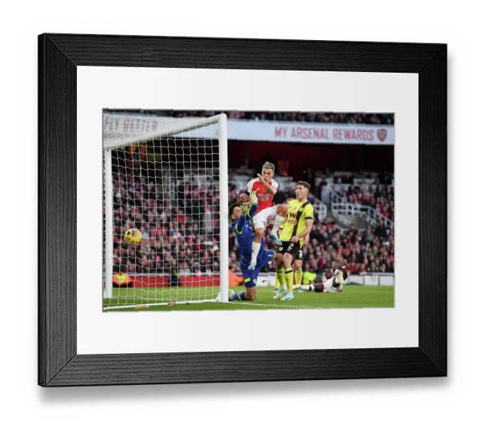 Framed Print : Arsenal Trossard Strikes First: Arsenal FC vs Burnley FC, Premier League 2023-24 Framed Print : Arsenal Trossard Strikes First: Arsenal FC vs Burnley FC, Premier League 2023-24
