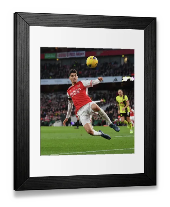 Framed Print : Arsenal vs Burnley: Kai Havertz Shines in Premier League Clash at Emirates Stadium (2023-24)