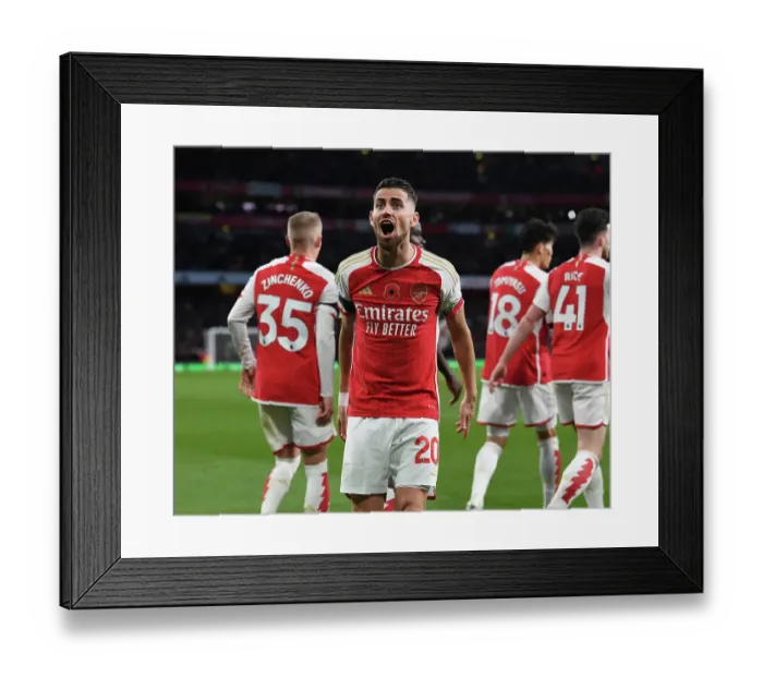 Framed Print : Arsenal's Jorginho Scores the Second Goal: Arsenal FC vs Burnley FC, Premier League 2023-24 Framed Print : Arsenal's Jorginho Scores the Second Goal: Arsenal FC vs Burnley FC, Premier League 2023-24