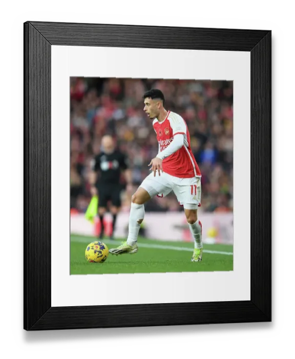 Framed Print : Martinelli in Action: Arsenal vs Burnley, Premier League 2023-24 Framed Print : Martinelli in Action: Arsenal vs Burnley, Premier League 2023-24