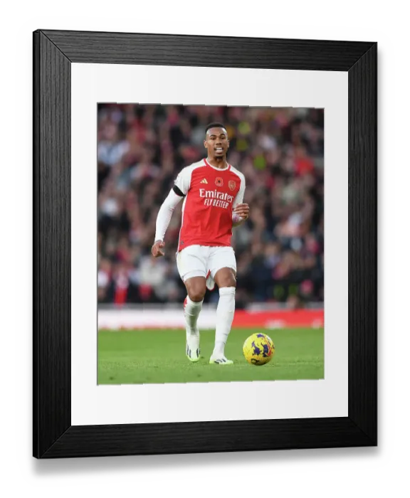 Framed Print : Gabriel Magalhaes in Action: Arsenal vs Burnley, Premier League 2023-24