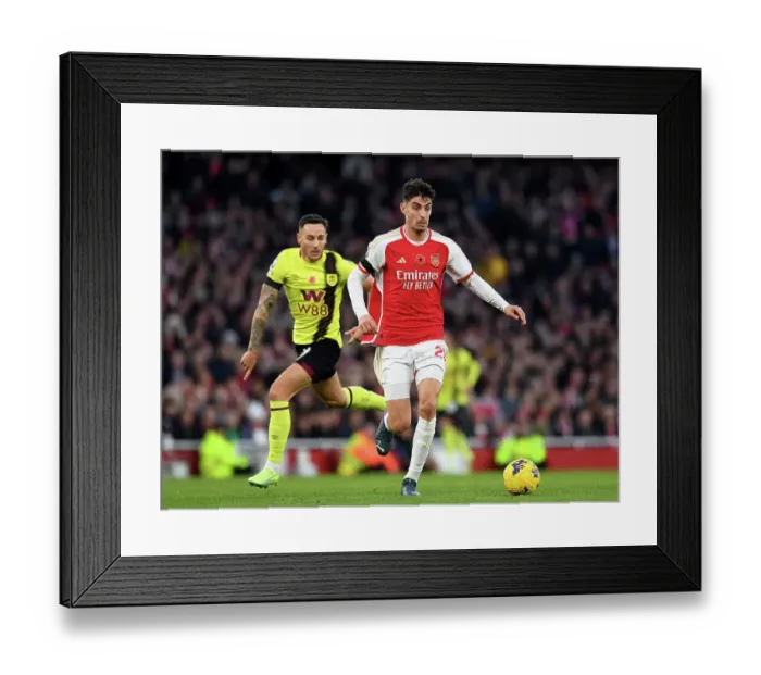 Framed Print : Arsenal's Kai Havertz Fends Off Burnley's Josh Brownhill in Premier League Clash (2023-24) Framed Print : Arsenal's Kai Havertz Fends Off Burnley's Josh Brownhill in Premier League Clash (2023-24)