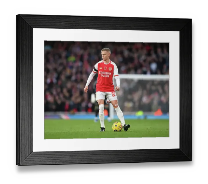Framed Print : Zinchenko's Standout Display: Arsenal's Victory Against Burnley (2023-24)