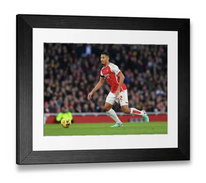 Framed Print : William Saliba's Premier League Debut: Arsenal vs Burnley, 2023-24 Framed Print : William Saliba's Premier League Debut: Arsenal vs Burnley, 2023-24