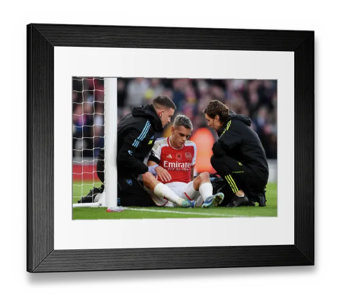 Framed Print : Arsenal's Trossard Scores and Injures Himself: First Goal vs Burnley (2023-24) Framed Print : Arsenal's Trossard Scores and Injures Himself: First Goal vs Burnley (2023-24)
