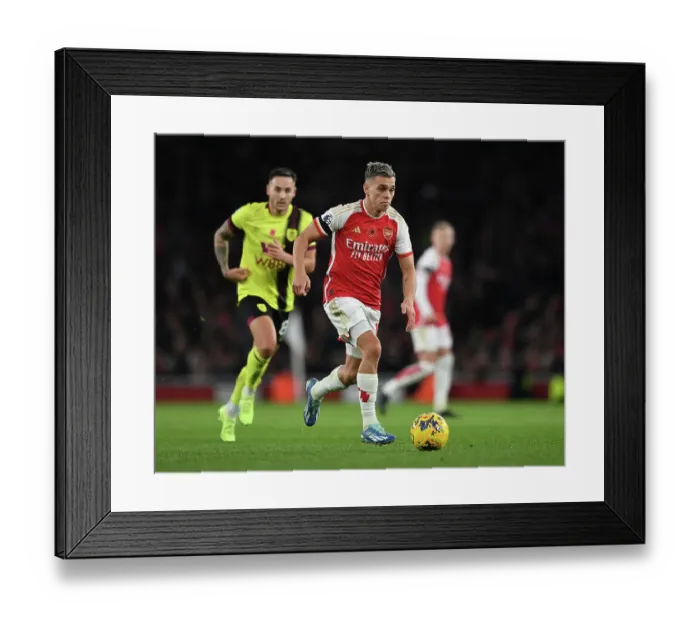 Framed Print : Arsenal's Trossard Shines: Premier League Battle Against Burnley (2023-24)