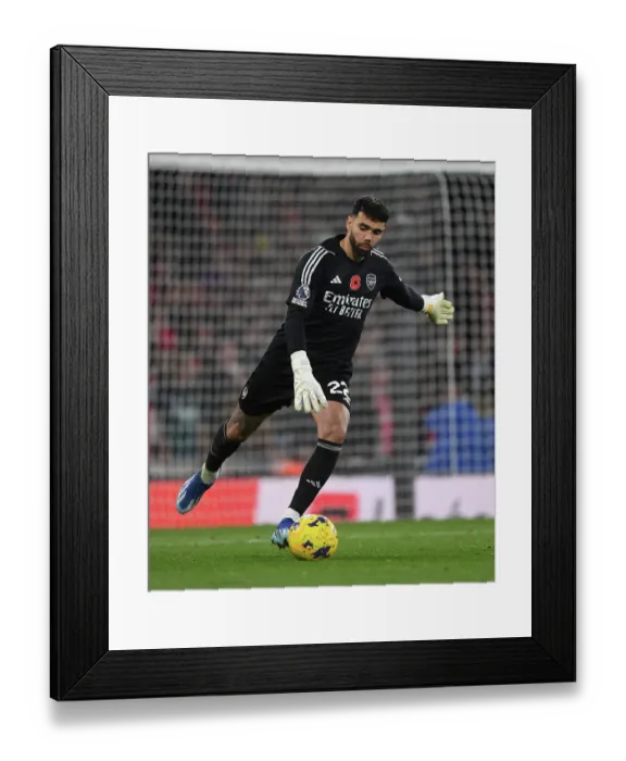 Framed Print : David Raya's Premier League Showdown: Arsenal vs Burnley, Emirates Stadium, 2023-24