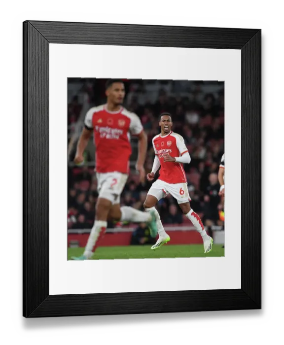 Framed Print : Arsenal's Gabriel Magalhaes in Action against Burnley in the Premier League, 2023-24 Framed Print : Arsenal's Gabriel Magalhaes in Action against Burnley in the Premier League, 2023-24