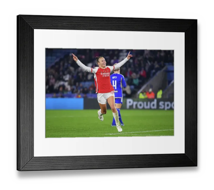 Framed Print : Arsenal Women's Super League Triumph: Caitlin Foord Nets Brace vs. Leicester City Framed Print : Arsenal Women's Super League Triumph: Caitlin Foord Nets Brace vs. Leicester City