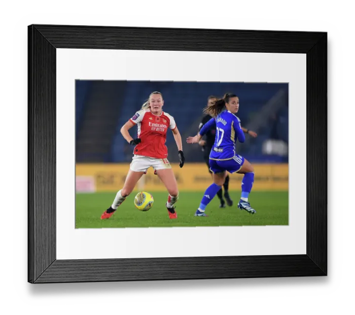 Framed Print : Arsenal vs. Leicester City: Barclays Women's Super League Clash at The King Power Stadium Framed Print : Arsenal vs. Leicester City: Barclays Women's Super League Clash at The King Power Stadium